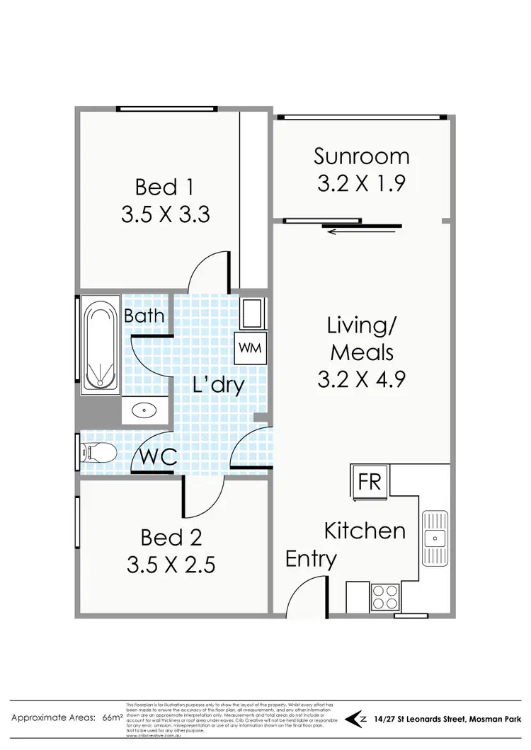 Floorplan of Homely apartment listing, 14/27 St Leonards Street, Mosman Park WA 6012