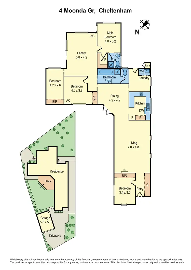 Floorplan of Homely house listing, 4 Moonda Grove, Cheltenham VIC 3192