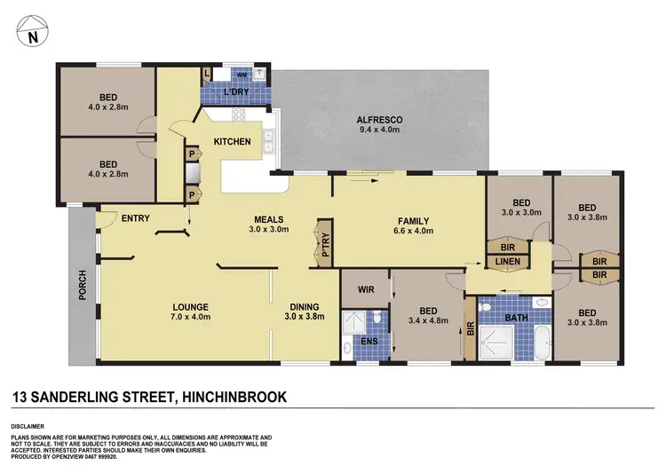 Floorplan of Homely house listing, 13 Sanderling Street, Hinchinbrook NSW 2168