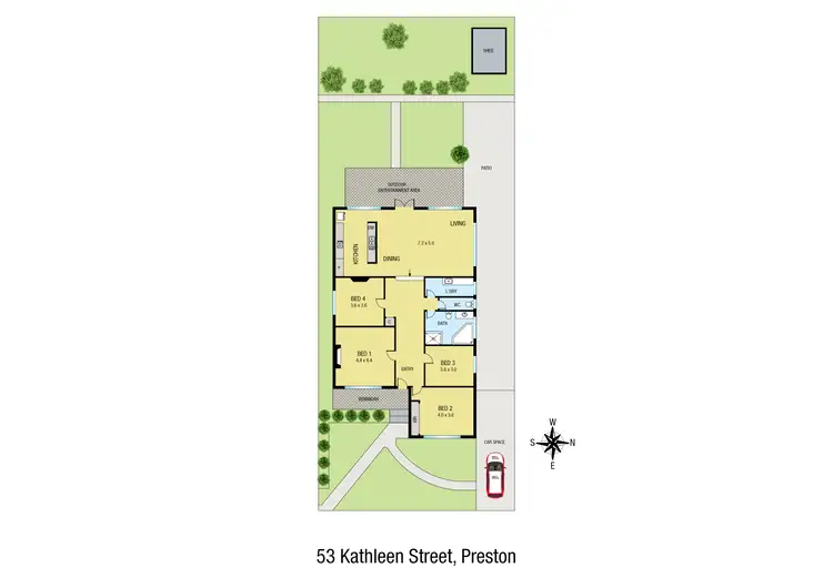 Floorplan of Homely house listing, 53 Kathleen Street, Preston VIC 3072