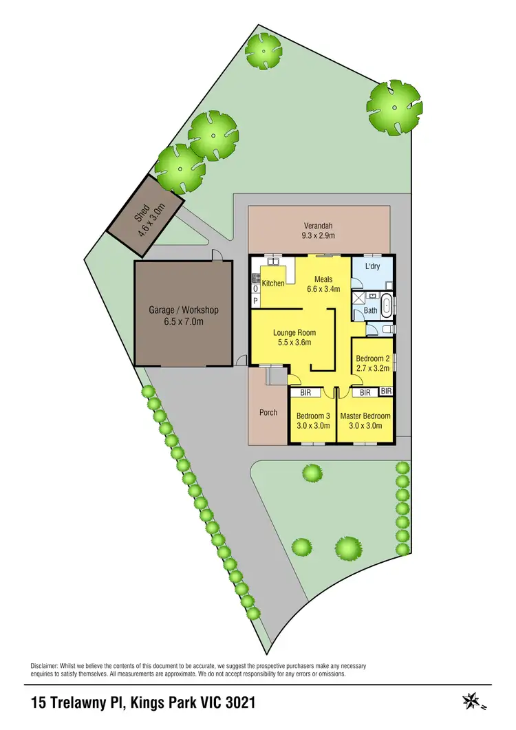 Floorplan of Homely house listing, 15 Trelawny Place, Kings Park VIC 3021