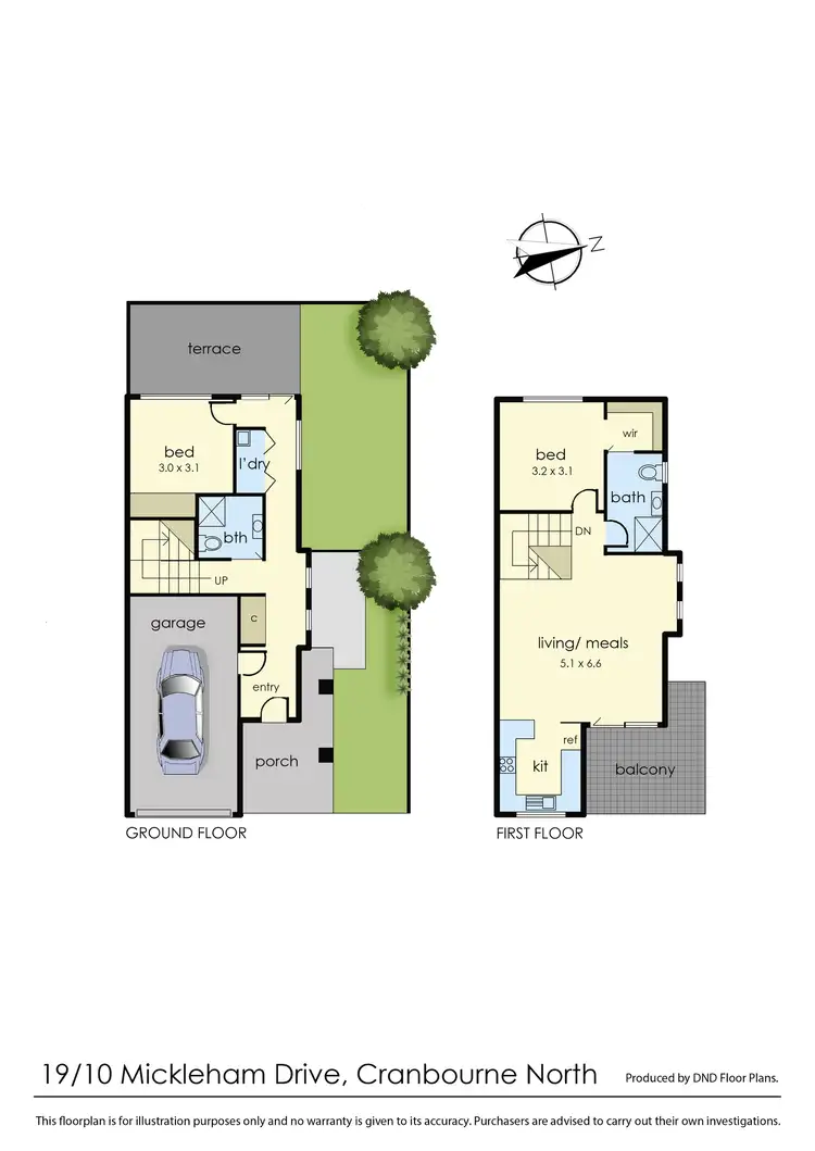 Floorplan of Homely townhouse listing, 19/10 Mickleham Drive, Cranbourne North VIC 3977
