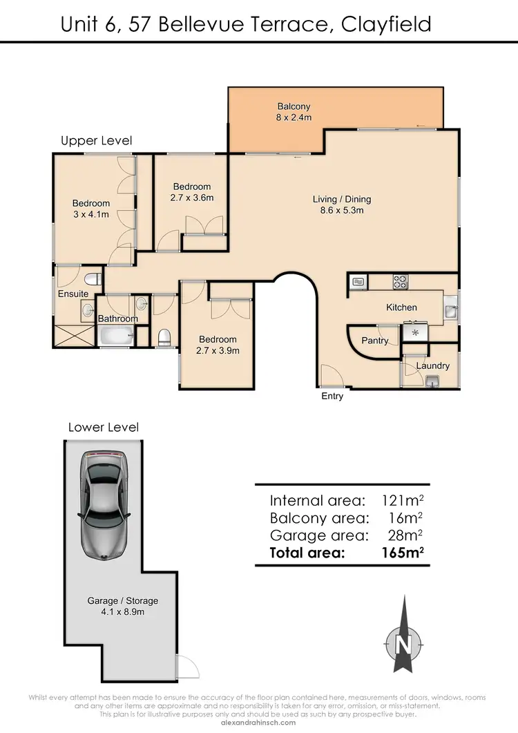 Floorplan of Homely unit listing, 6/57 Bellevue Terrace, Clayfield QLD 4011