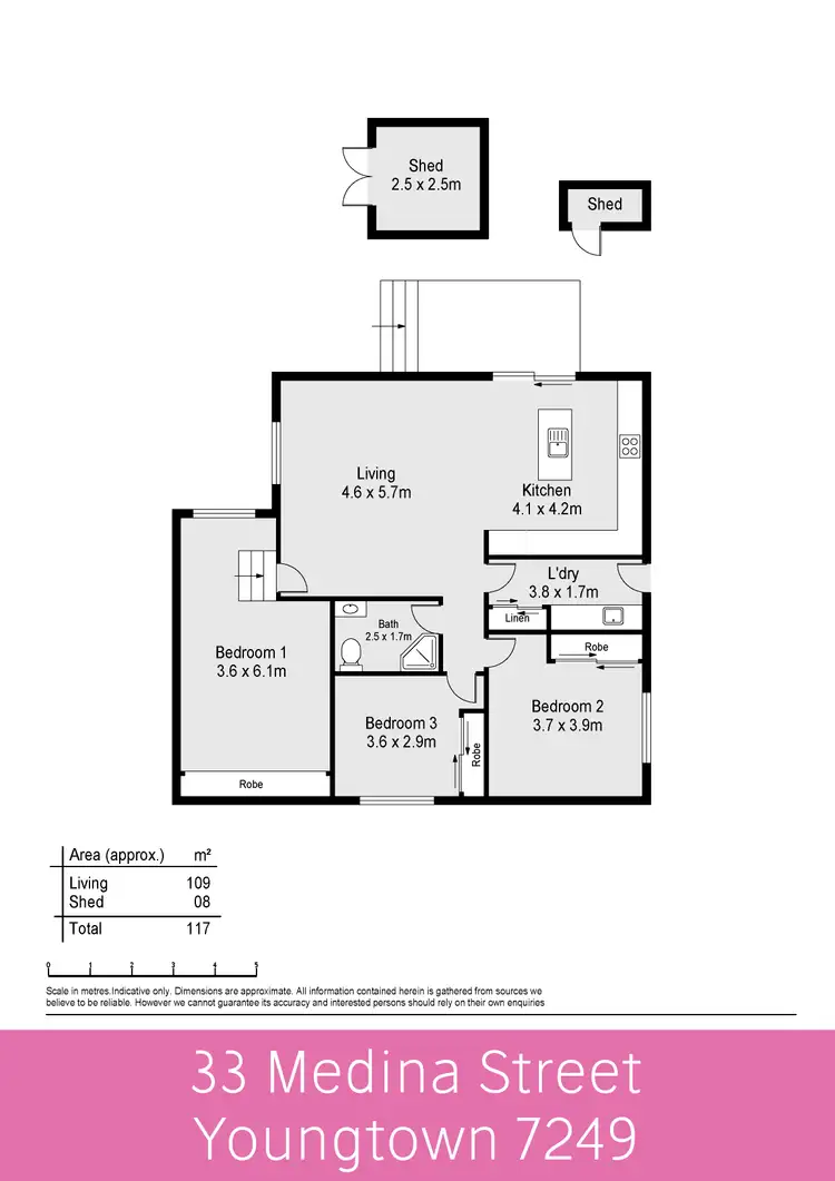 Floorplan of Homely house listing, 33 Medina Street, Youngtown TAS 7249