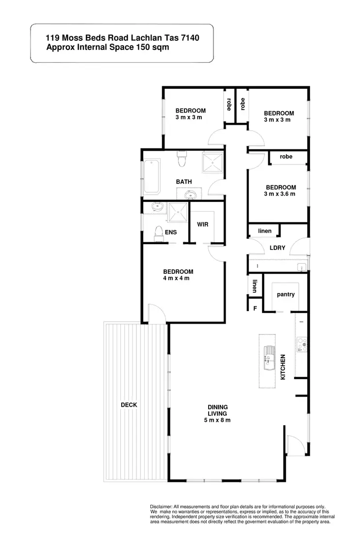 Floorplan of Homely house listing, 119 Moss Beds Road, Lachlan TAS 7140