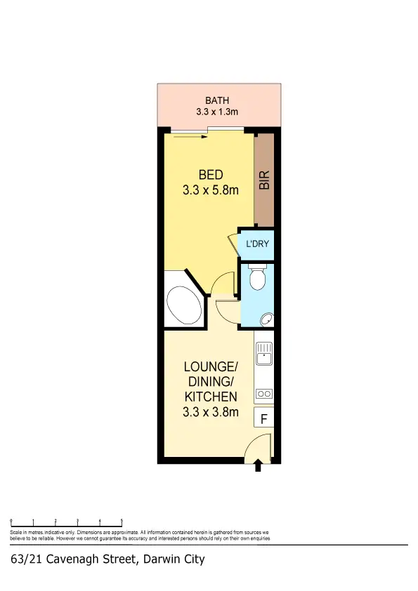 Floorplan of Homely unit listing, 63/21 Cavenagh Street, Darwin City NT 800