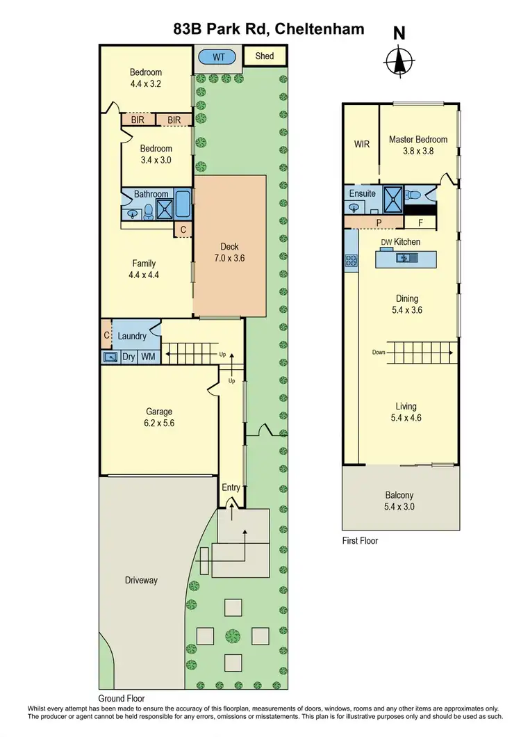 Floorplan of Homely townhouse listing, 83B Park Road, Cheltenham VIC 3192