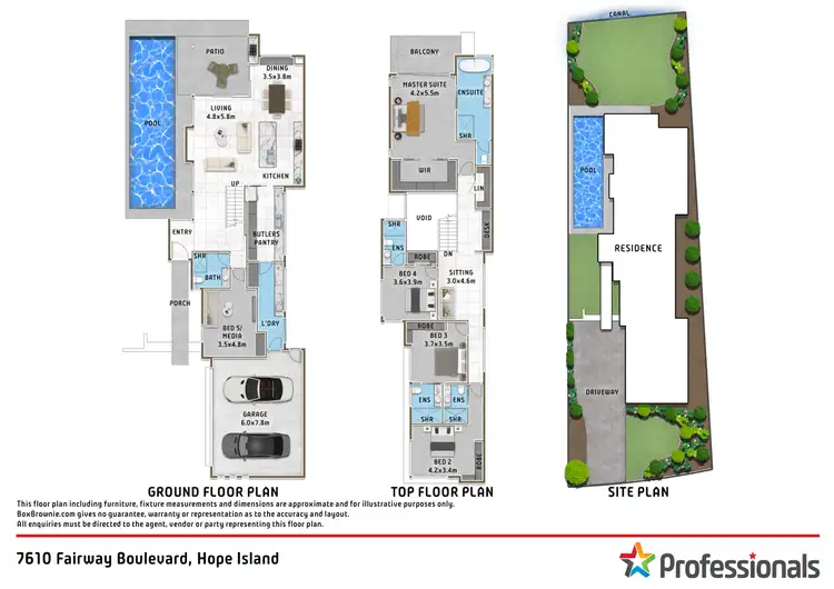 Floorplan of Homely house listing, 7610 Fairway Boulevard, Hope Island QLD 4212