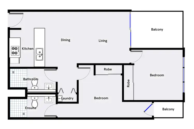 Floorplan of Homely apartment listing, 357/1 Anthony Rolfe Avenue, Gungahlin ACT 2912