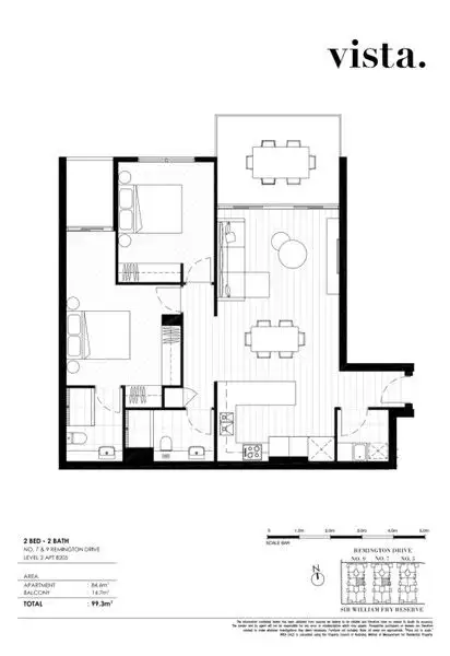 Floorplan of Homely apartment listing, 205/7B Remington Drive, Highett VIC 3190