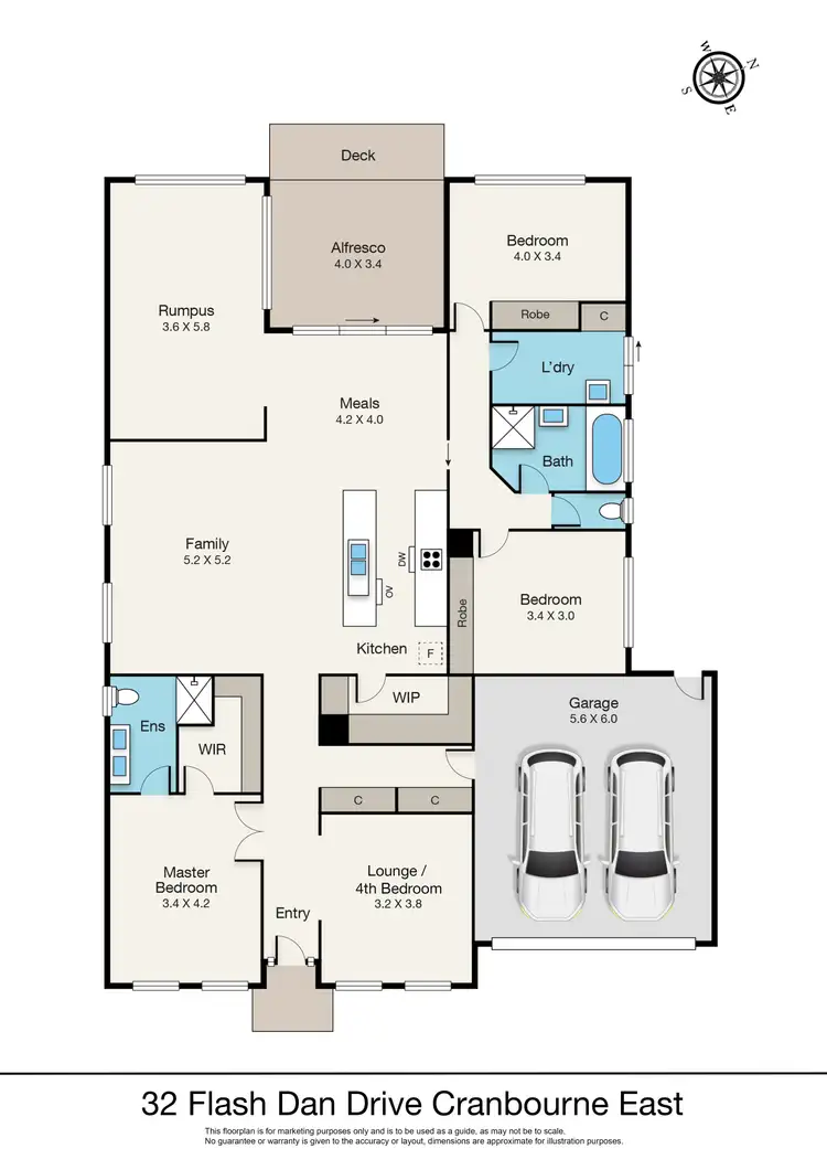 Floorplan of Homely house listing, 32 Flash Dan Drive, Cranbourne East VIC 3977