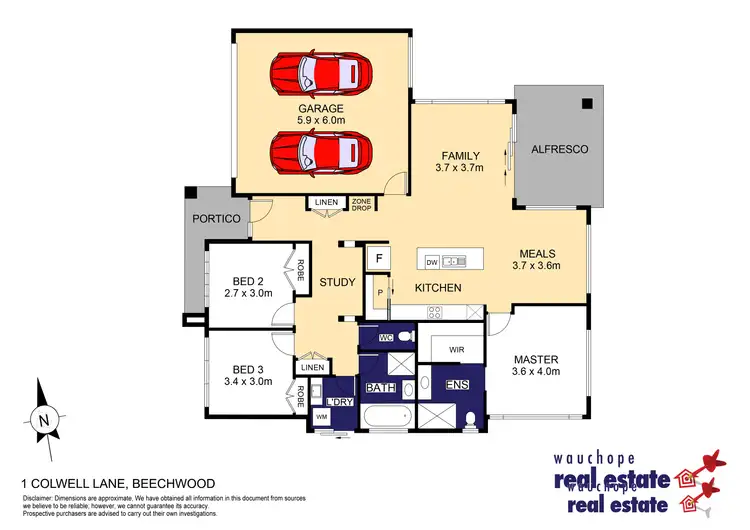 Floorplan of Homely house listing, 1 Colwell Lane, Beechwood NSW 2446