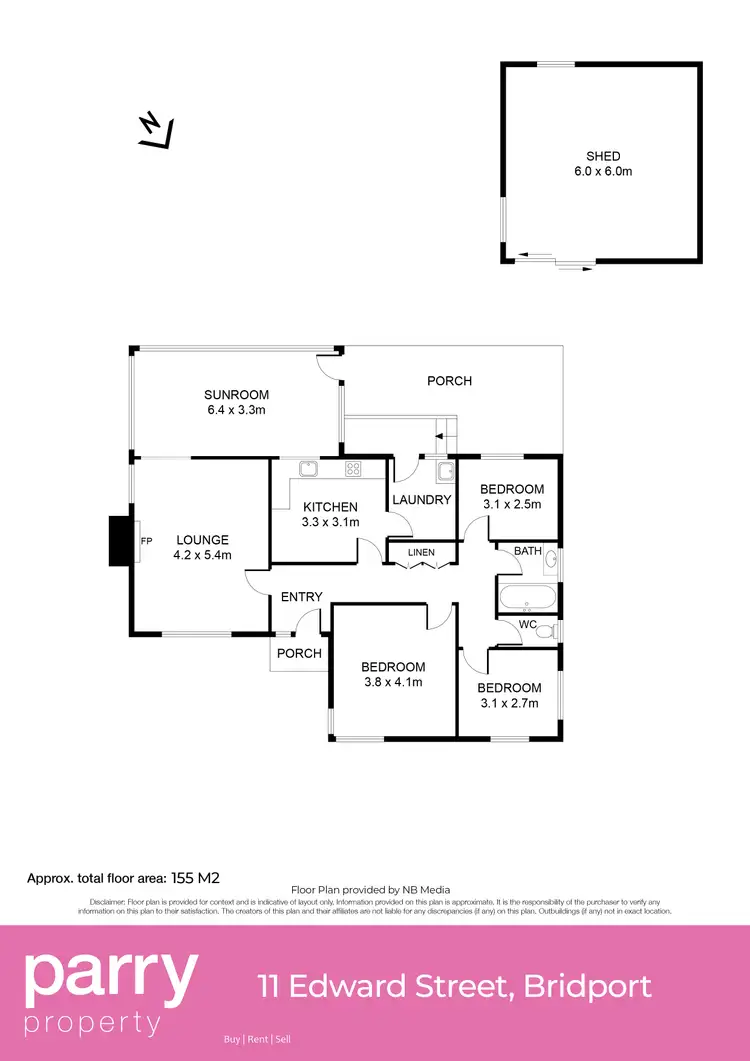 Floorplan of Homely house listing, 11 Edward Street, Bridport TAS 7262