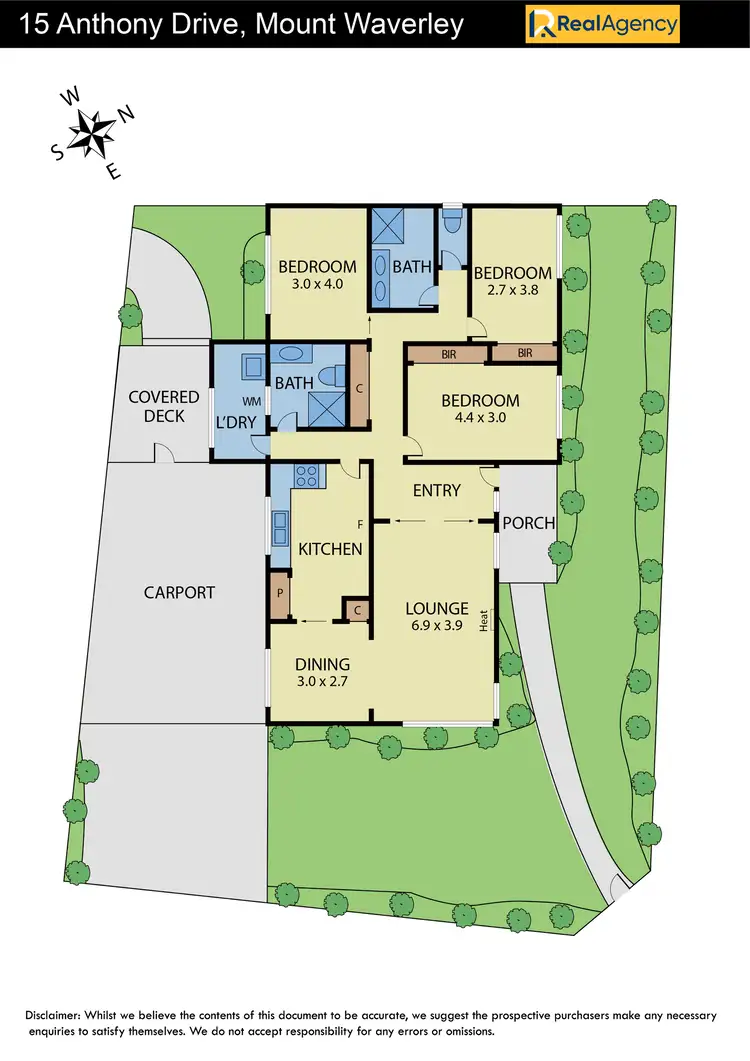 Floorplan of Homely house listing, 15 Anthony Drive, Mount Waverley VIC 3149