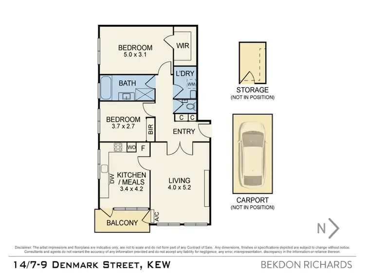 Floorplan of Homely apartment listing, 14/7-9 Denmark Street, Kew VIC 3101
