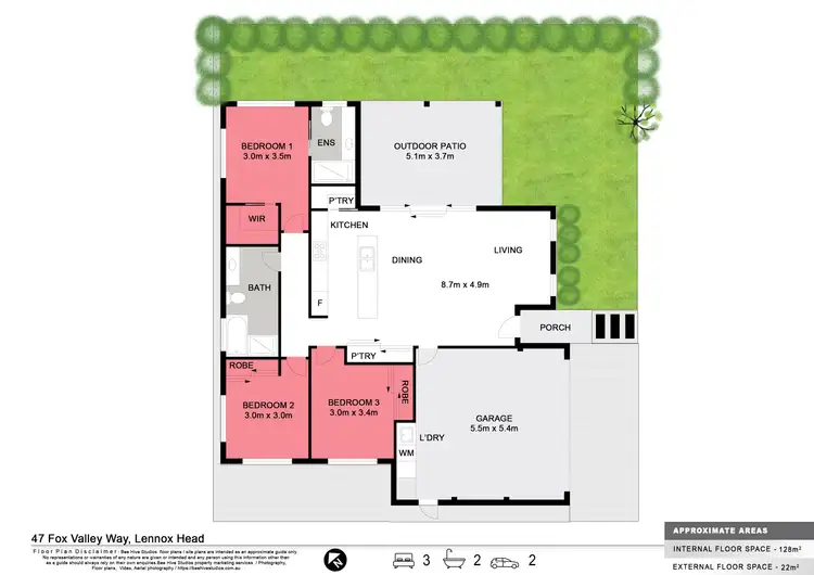 Floorplan of Homely townhouse listing, 47 Fox Valley Way, Lennox Head NSW 2478
