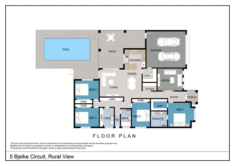 Floorplan of Homely house listing, 5 Bjelke Circuit, Rural View QLD 4740