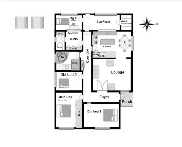 Floorplan of Homely rural property listing, 48 Prosser Court, Kingston Se SA 5275