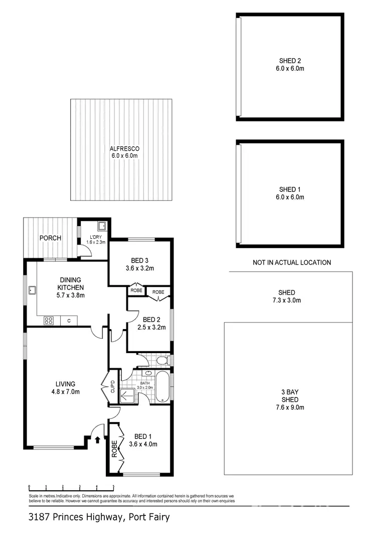Floorplan of Homely house listing, 3187 Princes Hwy, Port Fairy VIC 3284