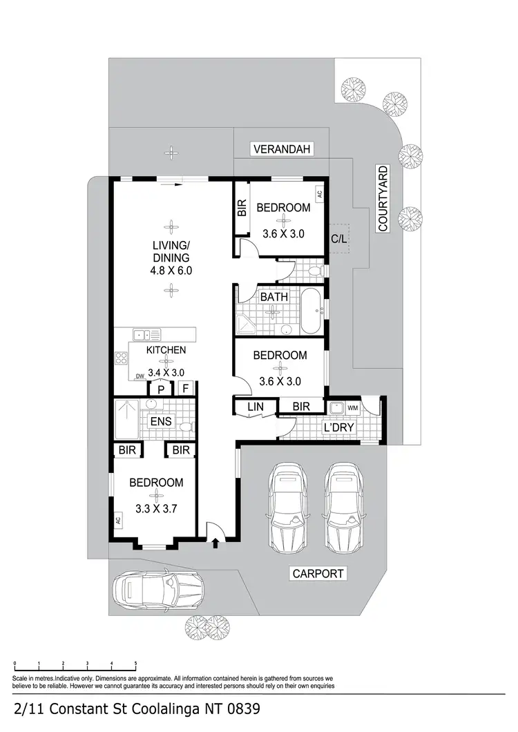 Floorplan of Homely semi-detached listing, 2/11 Constant Street, Coolalinga NT 839