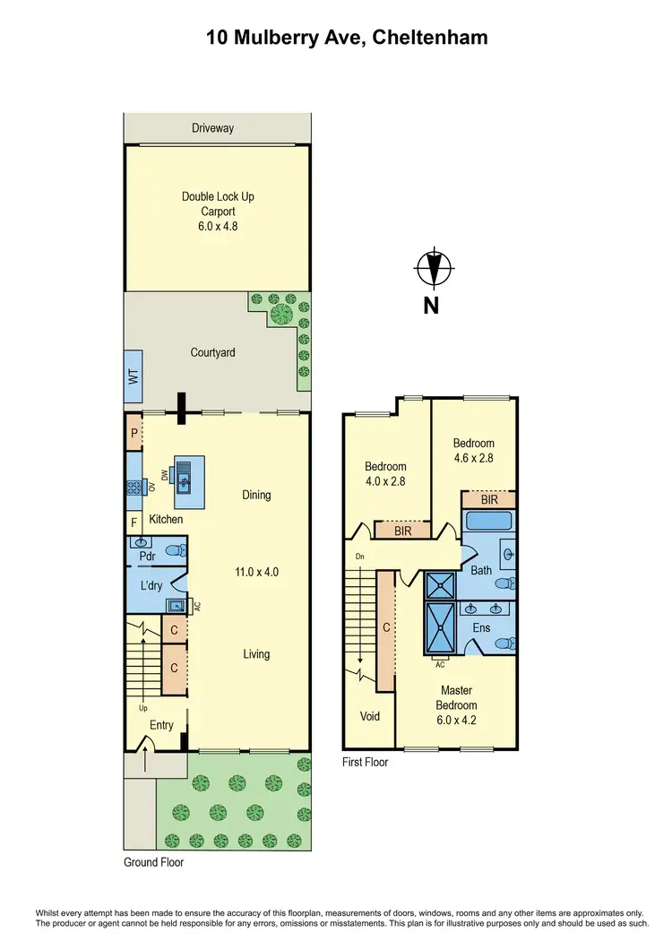 Floorplan of Homely townhouse listing, 10 Mulberry Avenue, Cheltenham VIC 3192