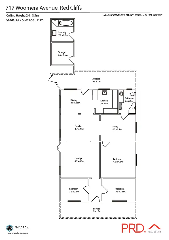 Floorplan of Homely house listing, 717 Woomera Avenue, Red Cliffs VIC 3496