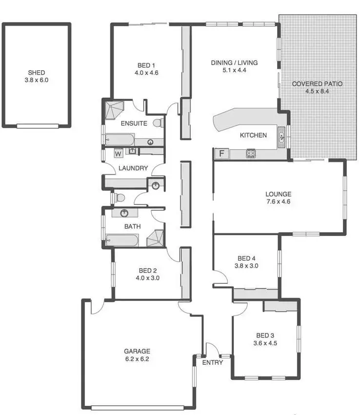 Floorplan of Homely house listing, 12 Bellthorpe Place, Forest Lake QLD 4078