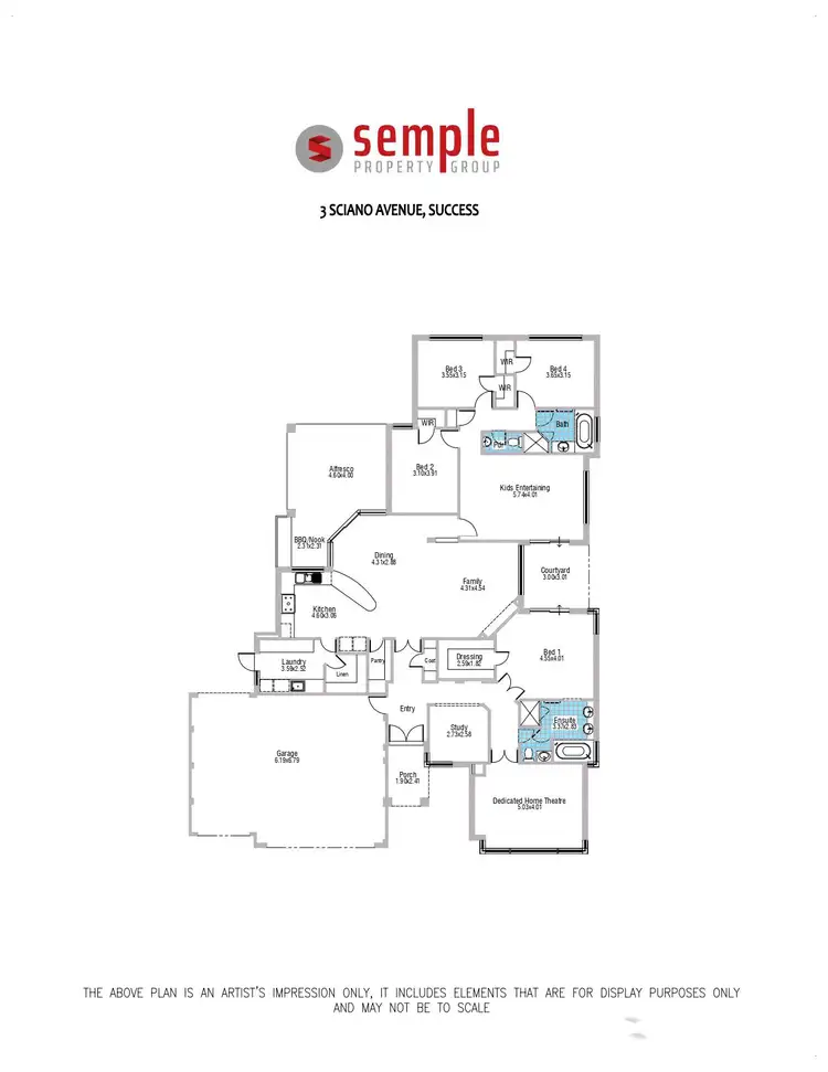 Floorplan of Homely house listing, 3 Sciano Avenue, Success WA 6164