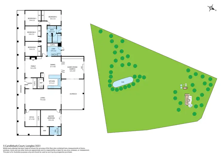 Floorplan of Homely house listing, 5 Candlebark Court, Longlea VIC 3551