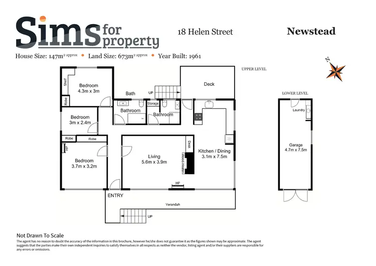 Floorplan of Homely house listing, 18 Helen Street, Newstead TAS 7250