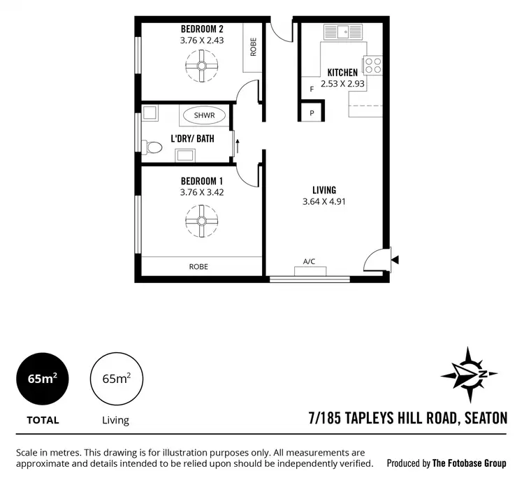 Floorplan of Homely unit listing, 7/185 Tapleys Hill Road, Seaton SA 5023