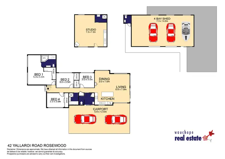 Floorplan of Homely rural property listing, 42 Yallaroi Road, Rosewood NSW 2446