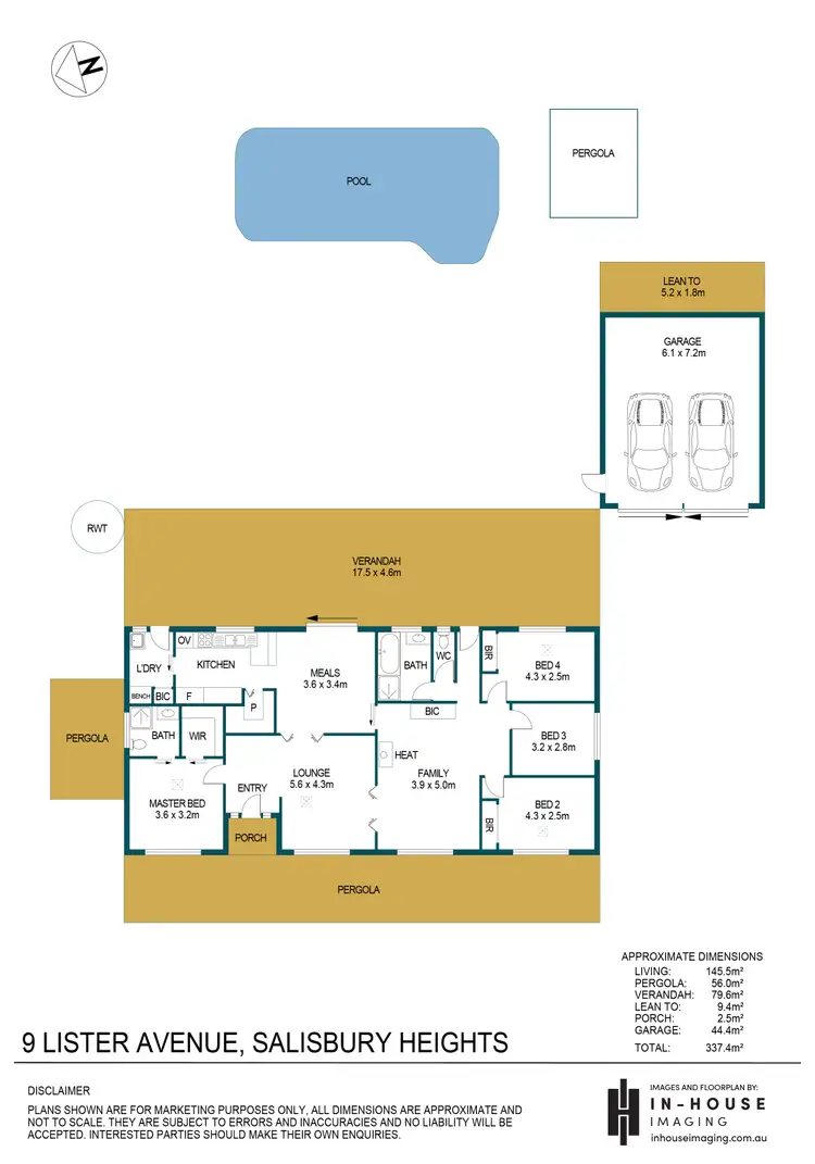 Floorplan of Homely house listing, 9 Lister Avenue, Salisbury Heights SA 5109