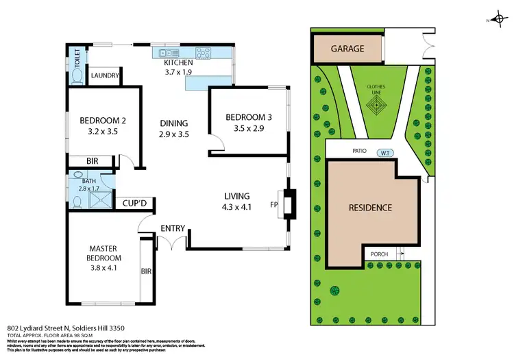 Floorplan of Homely house listing, 802 Lydiard Street North, Soldiers Hill VIC 3350