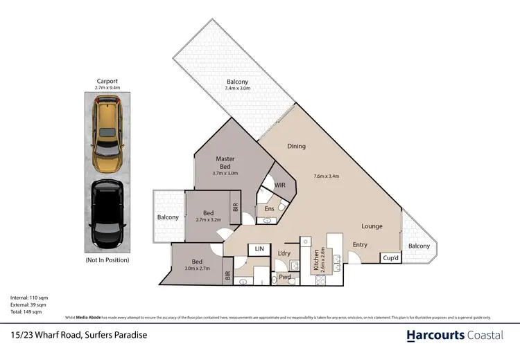 Floorplan of Homely apartment listing, 15/23 Wharf Road, Surfers Paradise QLD 4217