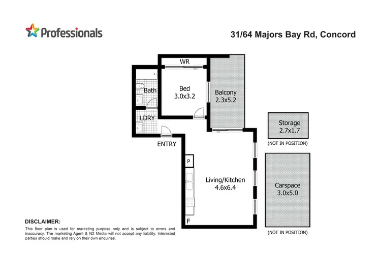 Floorplan of Homely apartment listing, 31/64 Majors Bay Road, Concord NSW 2137