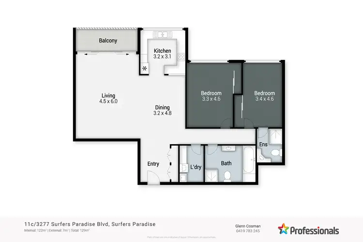Floorplan of Homely apartment listing, 11C/3277 Surfers Paradise Boulevard "Beachpoint", Surfers Paradise QLD 4217