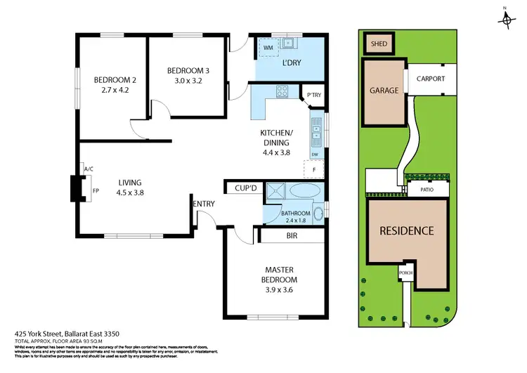 Floorplan of Homely house listing, 425 York Street, Ballarat East VIC 3350