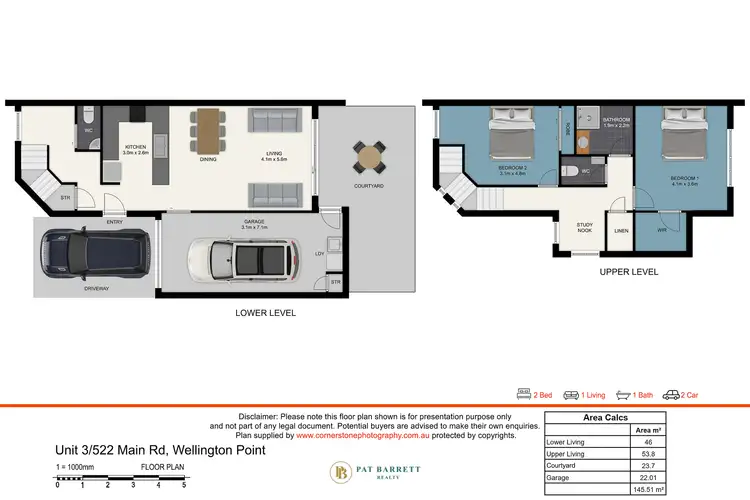 Floorplan of Homely townhouse listing, 3/522 Main Road, Wellington Point QLD 4160