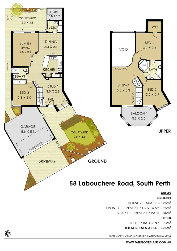 Floorplan of Homely house listing, 2/58 Labouchere Road, South Perth WA 6151