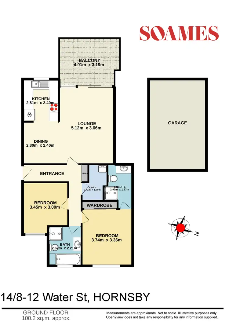 Floorplan of Homely apartment listing, 14/8-12 Water Street, Hornsby NSW 2077