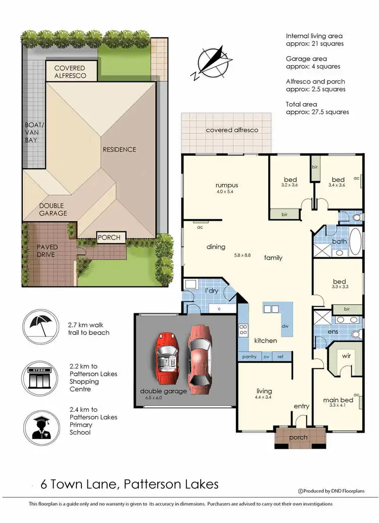 Floorplan of Homely house listing, 6 Town Lane, Patterson Lakes VIC 3197