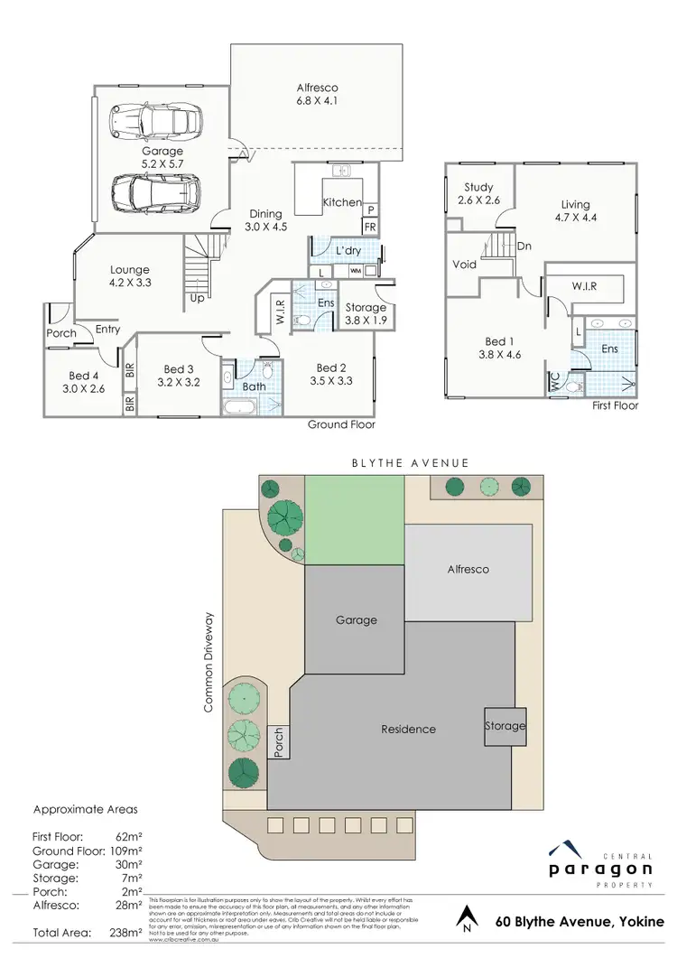 Floorplan of Homely townhouse listing, 60 Blythe Avenue, Yokine WA 6060