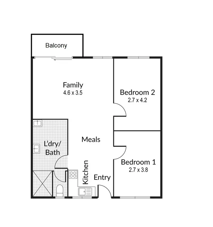 Floorplan of Homely apartment listing, 19/18 Solomon Street, Palmyra WA 6157