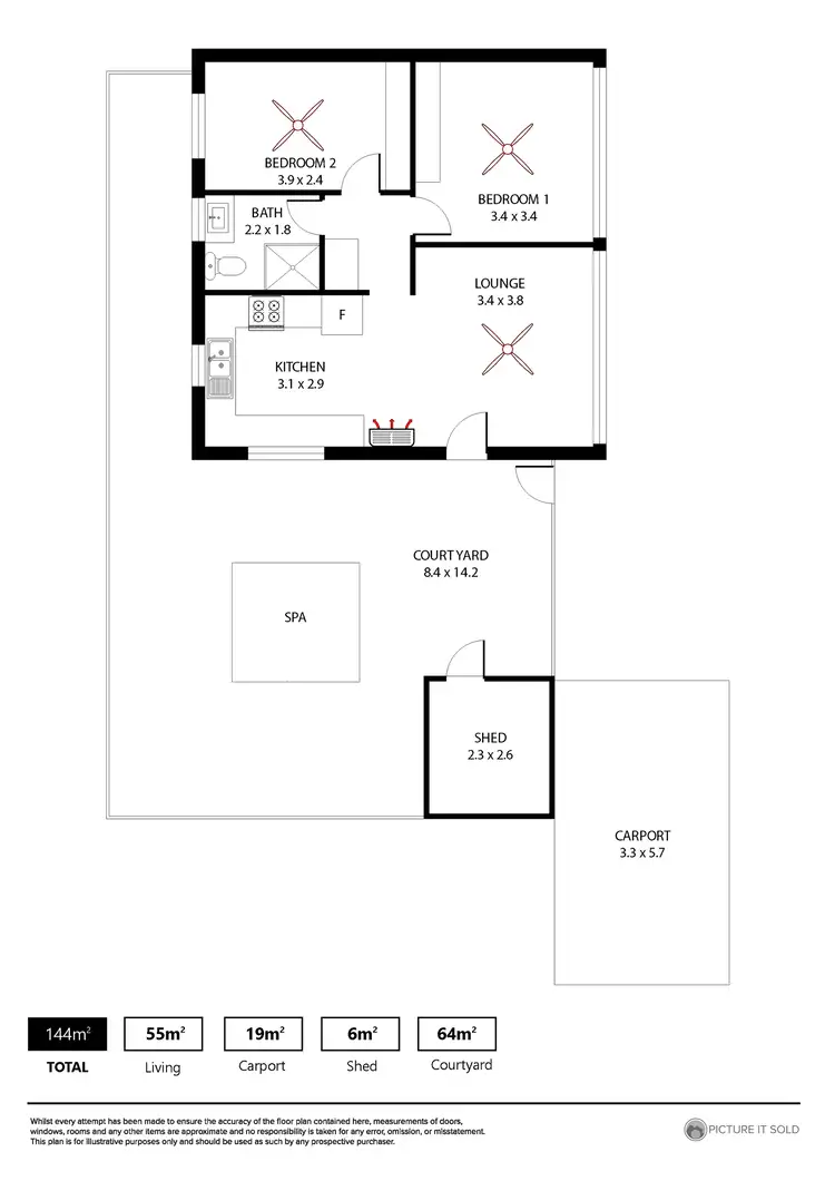 Floorplan of Homely unit listing, 4/19 Military Road, West Beach SA 5024