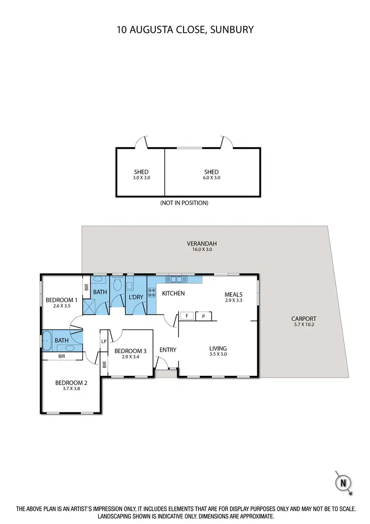 Floorplan of Homely house listing, 10 Augusta Close, Sunbury VIC 3429
