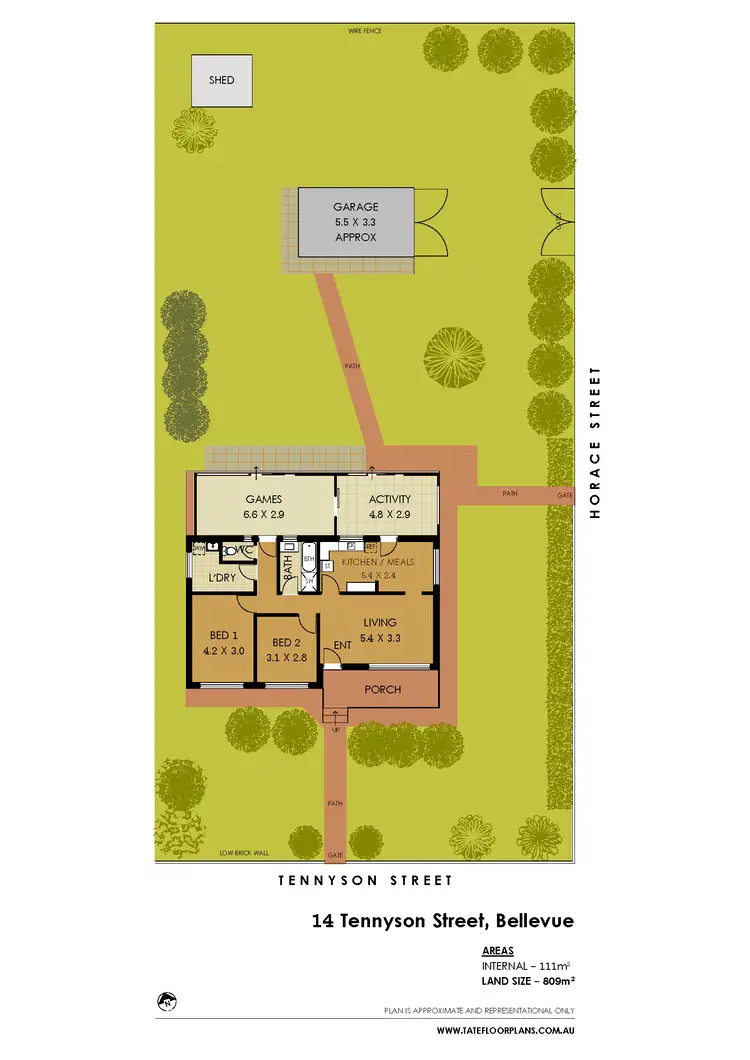 Floorplan of Homely house listing, 14 Tennyson Street, Bellevue WA 6056