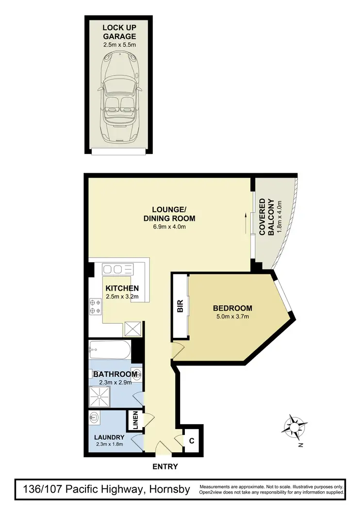 Floorplan of Homely apartment listing, 136/107 Pacific Highway, Hornsby NSW 2077