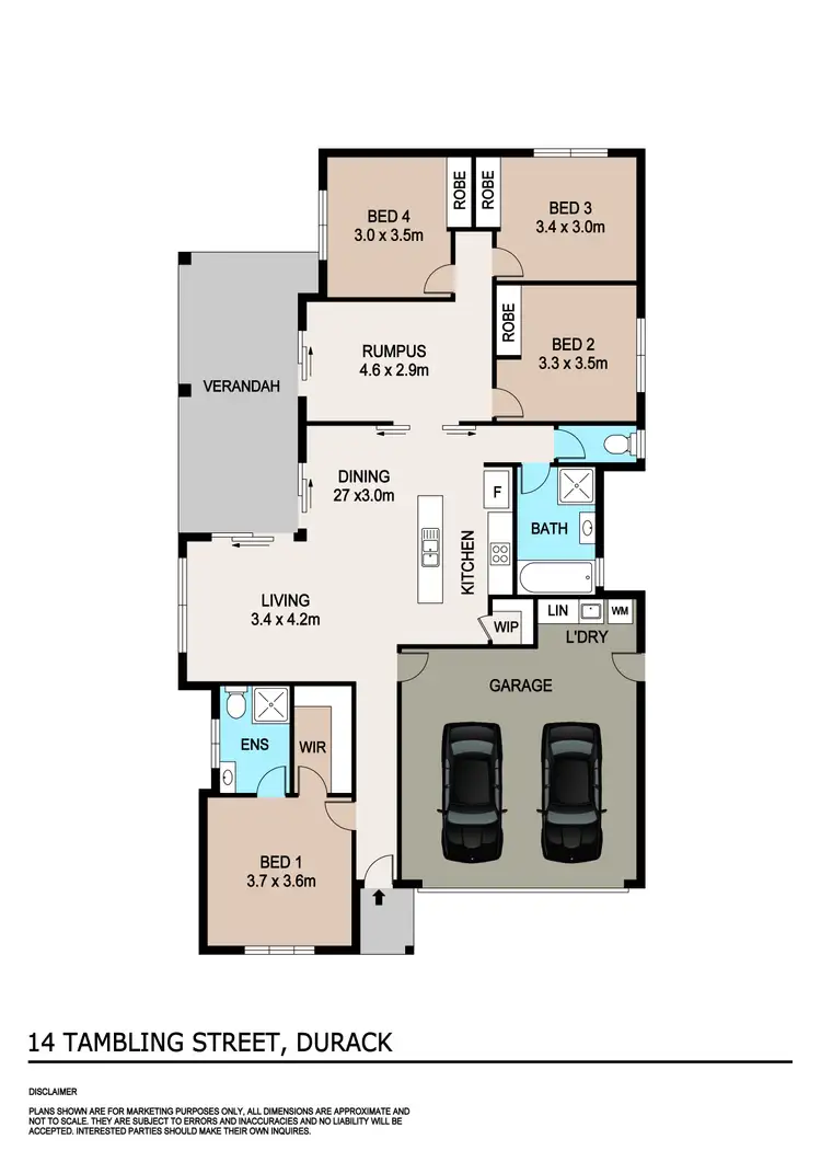 Floorplan of Homely house listing, 14 Tambling Street, Durack NT 830