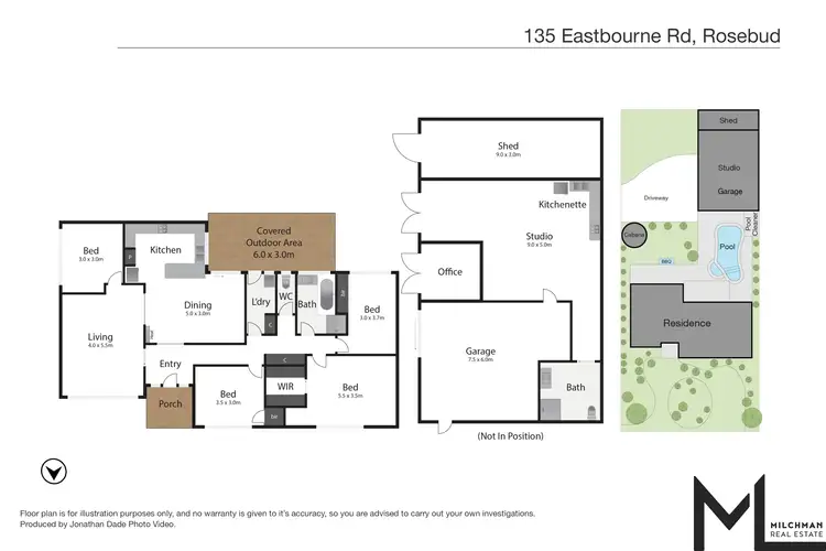 Floorplan of Homely house listing, 135 Eastbourne Rd, Rosebud VIC 3939